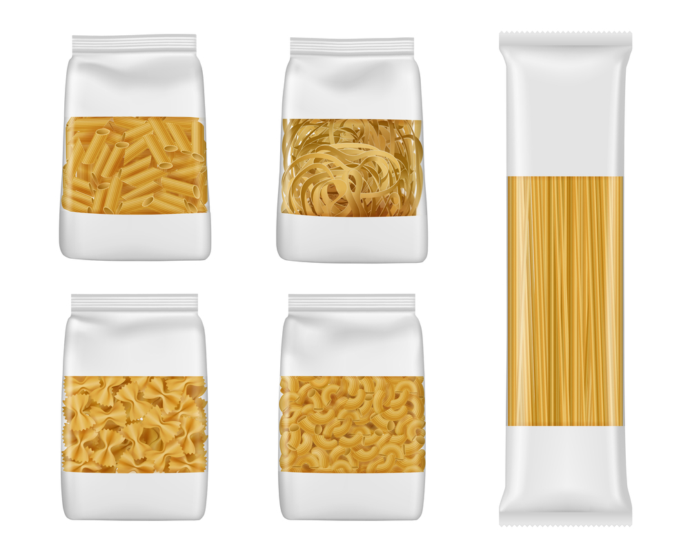 Pasta Italian Macaroni Food Package 3d Stock Vector (Royalty Free)  1518969929 | Shutterstock