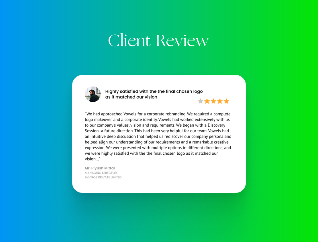Client Review by Enviros Team for Vowels