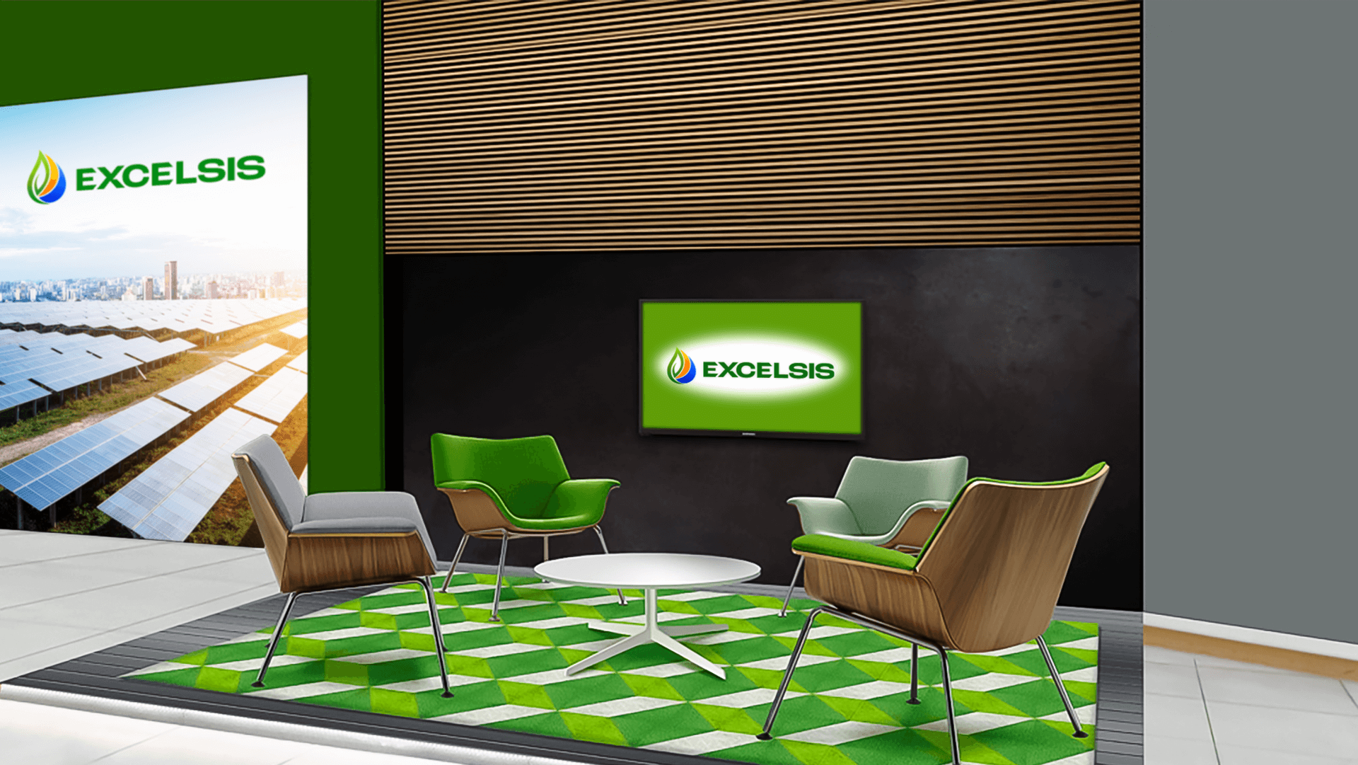 Office Reception Graphic Poster Design for Excelsis
