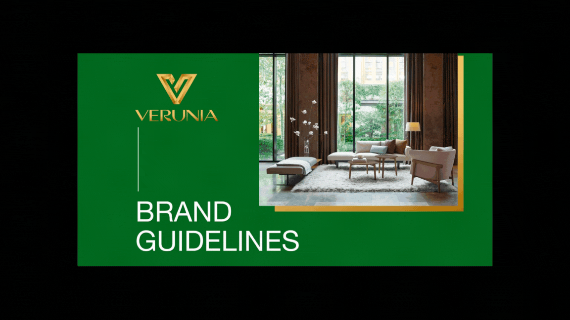 brand guidelines for verunia client by vowels